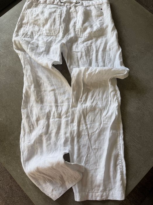 Lniane spodnie Tommy Hilfiger nowe,  białe 36