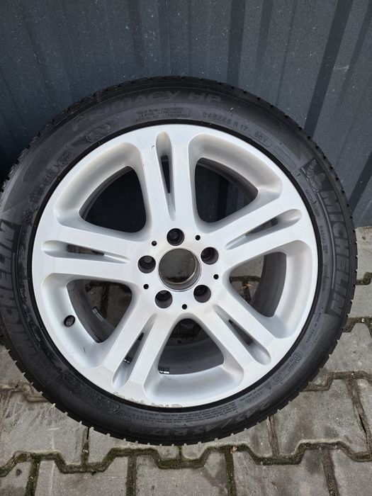 Felgi aluminiowe 17” 8J ET38 + opony Michelin – 5x112 (Mercedes W211)