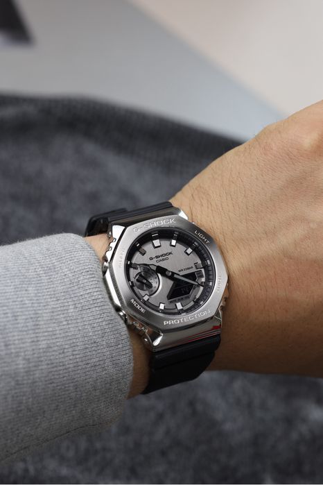 Годинник Casio G-Shock GM-2100-1A NEW ORIGINAL  , оригінал Гарнтія часы мужские оригинал спорт Військовий Годинник