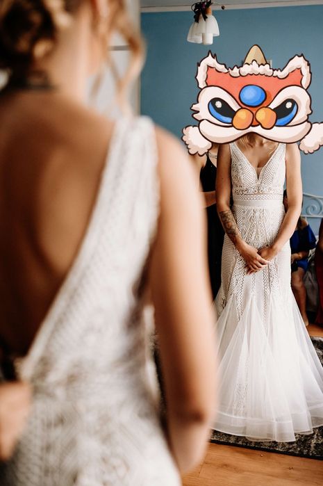 Suknia ślubna rybka