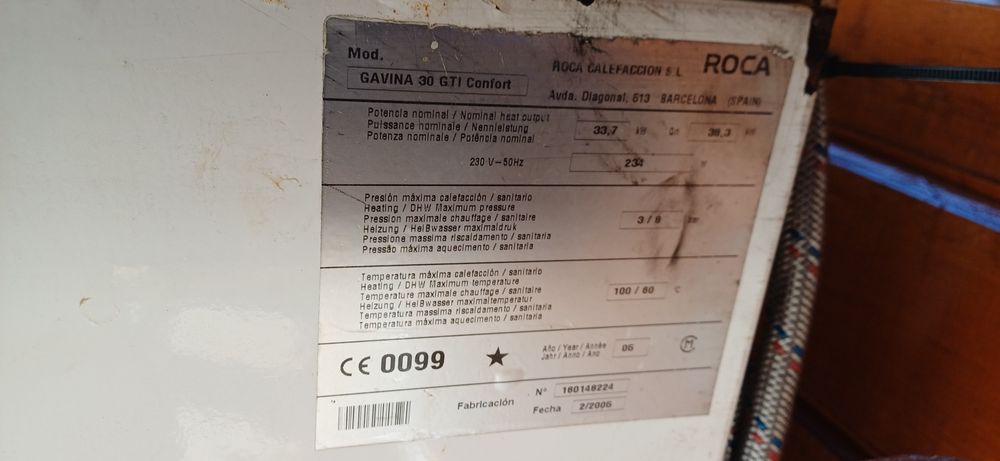 Caldeira Roca aquecimento