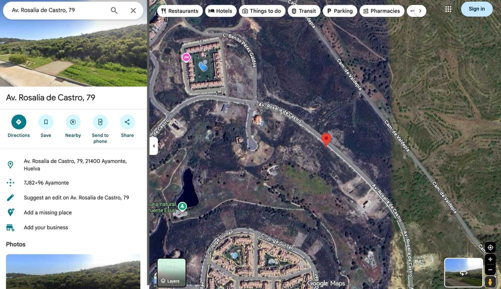 Terreno Costa Esuri Sul Espanha Isla Canela