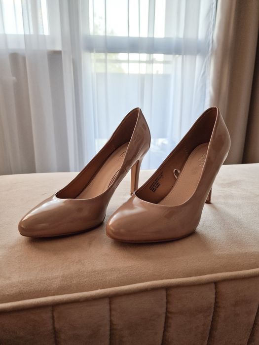 DARMOWA WYSYŁKA Nude buty na obcasie 39 Papaya
