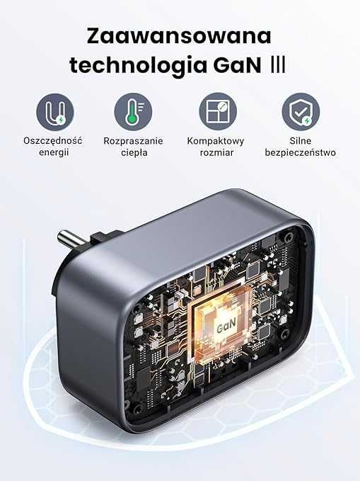 Gniazdo  rozgałęziacz Adapter szybkiego ładowania 30W USB C