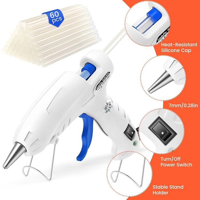 Pistolet Do Klejenia Na Gorąco + 60 wkładów