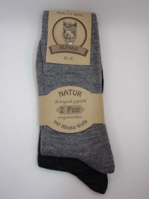 2x Skarpety męskie Alpaka, wełniane Natur. 39/42. Art 20920