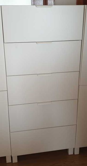 IKEA Bestå c gavetas, branco, 60x40x128 cm