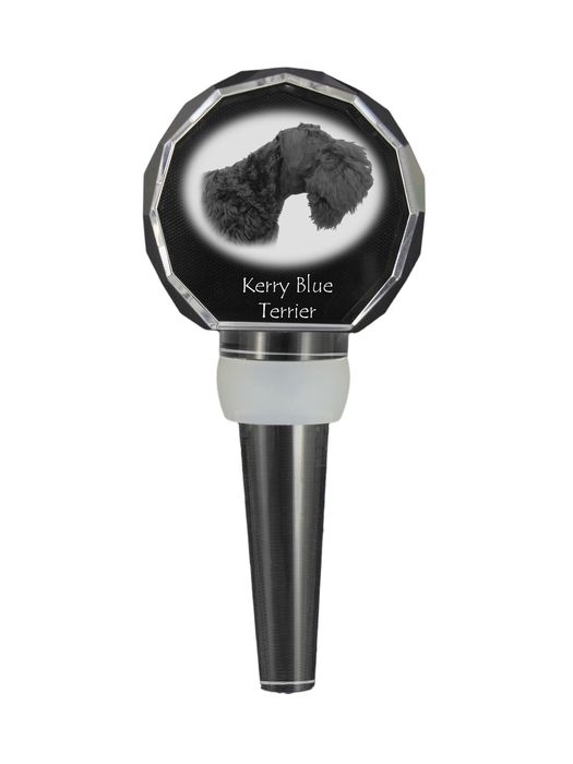 Kerry Blue Terrier grubszy stopper do wina z psem Art-Dog
