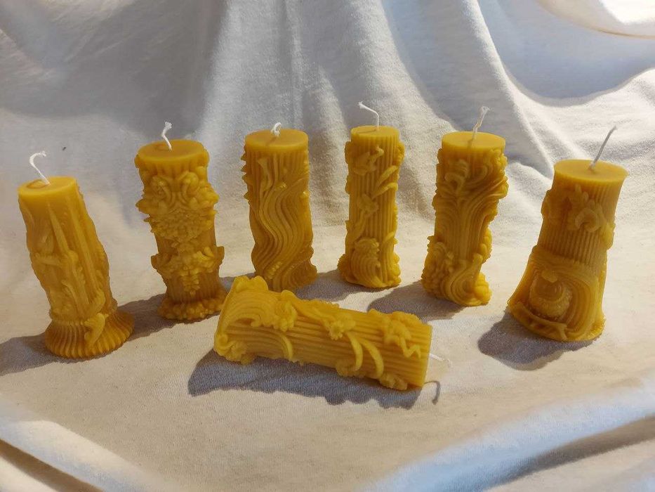 Świece, świeca z prawdziwego oczyszczonego wosku pszczelego