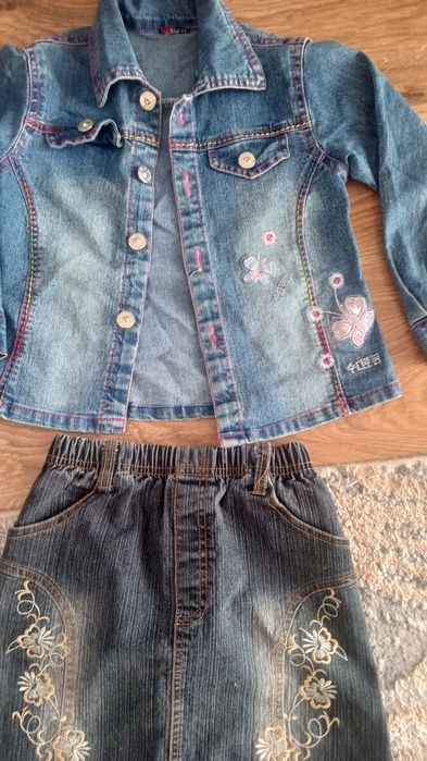 Komplet jeans rozmiar 122-128