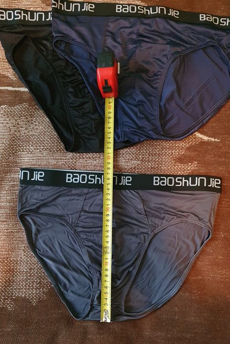 Majtki męskie, slipy elastyczne, śliskie, przewiewne, r. L, 3-pak.