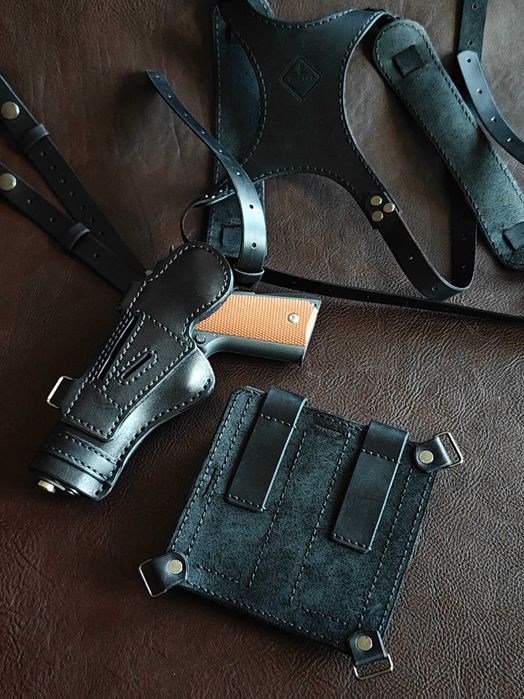 Шкіряна кобура для Colt M1911 A1 зі скобою, кобура Colt M1911, Кольт, оперативна кобура для пістолету Colt