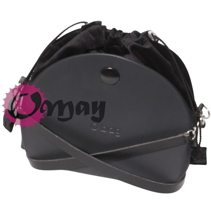 Elegancki organizer OBAG MOON LIGHT worek welur czarny komin OMAY