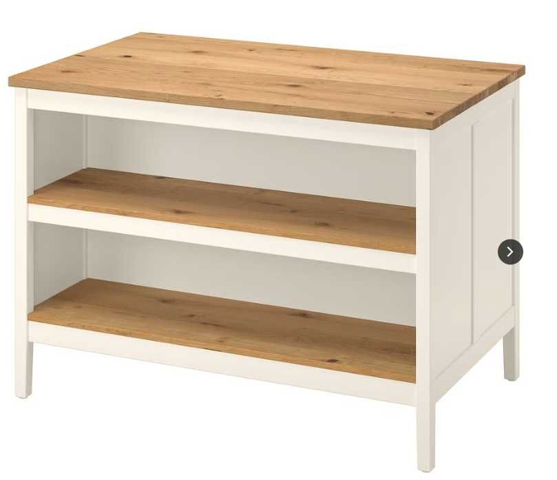 TORNVIKEN
Ilha de cozinha, branco-bege/carvalho, 126x77 cm