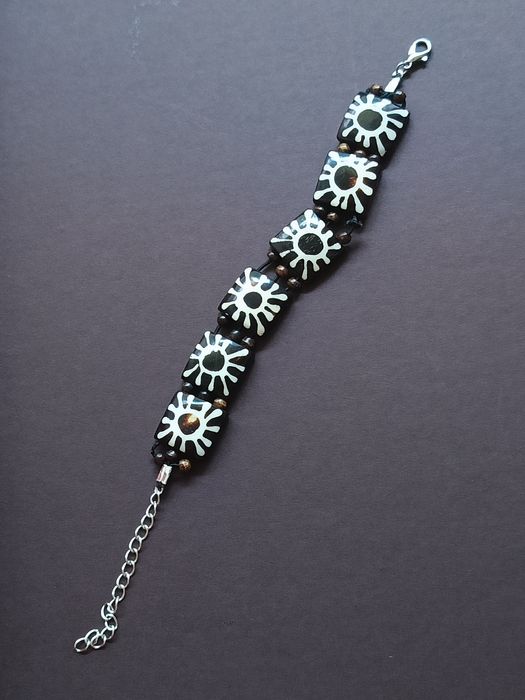 bransoletka boho hippie słońce koraliki retro