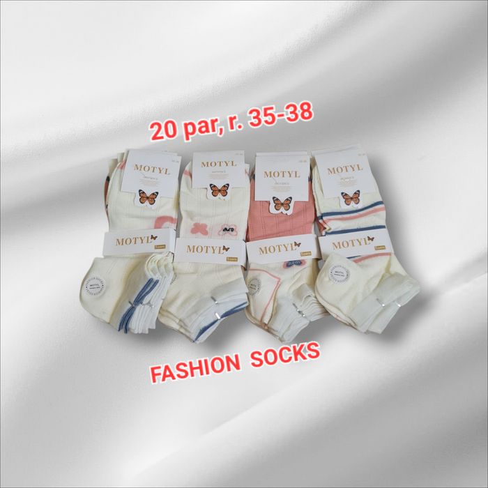 20 par skarpety skarpetki damskie letnie rozmiar 35-38 , Motyl