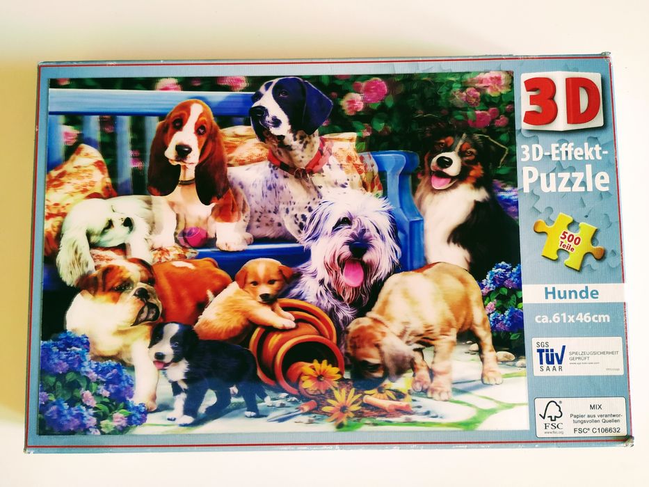 Пазлы 3 D эффект собаки 500 шт
