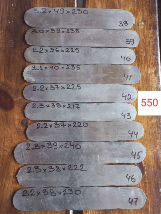 Заготовки для ножа  95Х18 калені ,шліфовані