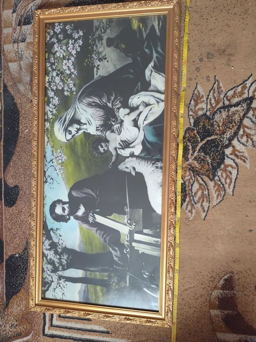 Obraz rodziny świętej w pięknej ramie