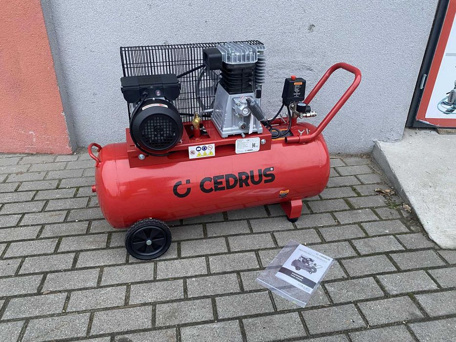CEDRUS KM100 Sprężąrka Tłokowa Kompresor Olejowy 100L Dwutłokowy Pasek