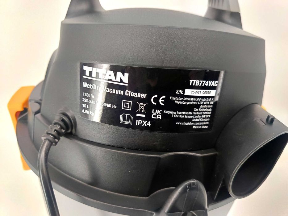 odkurzacz przemysłowy titan 1300w 16l mokro sucho