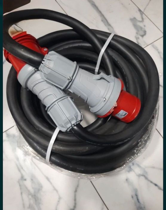 Кабель подовжувач Gelia  (торг-новий )63A 400V Кабель RDOE (H07RN-F) 5G16 мм² IP44. Довжина 25 метрів