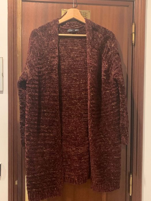 Casaco de malha bordeaux