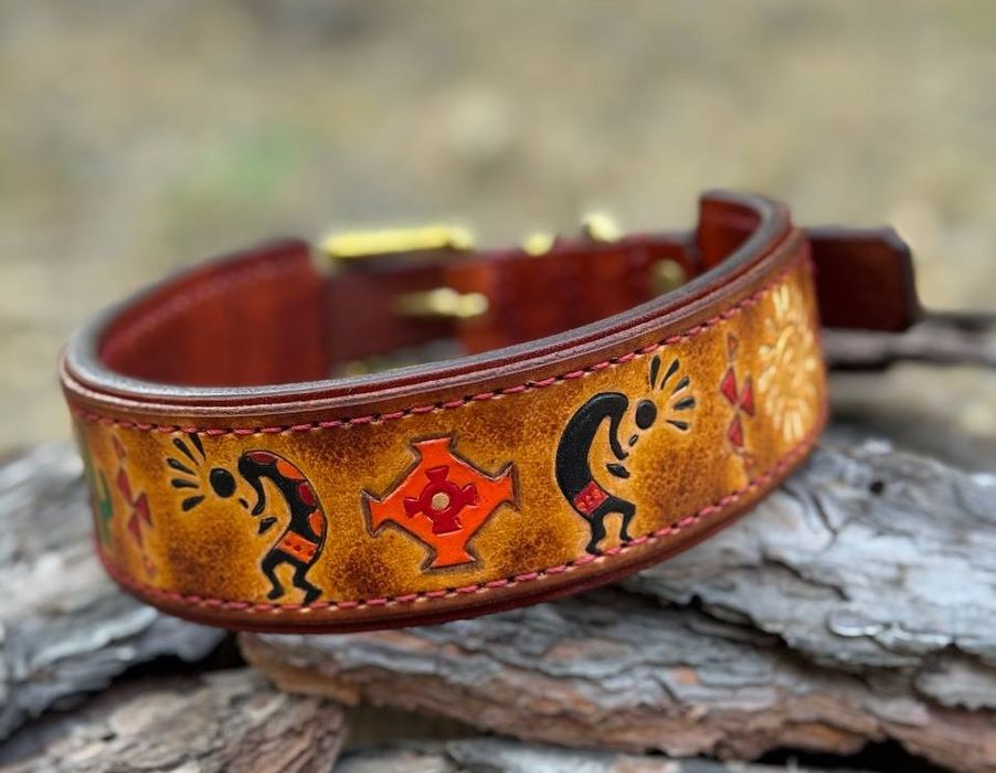 Ошейник для собак кожаный  Ошийник шкіряний, ручна робота!