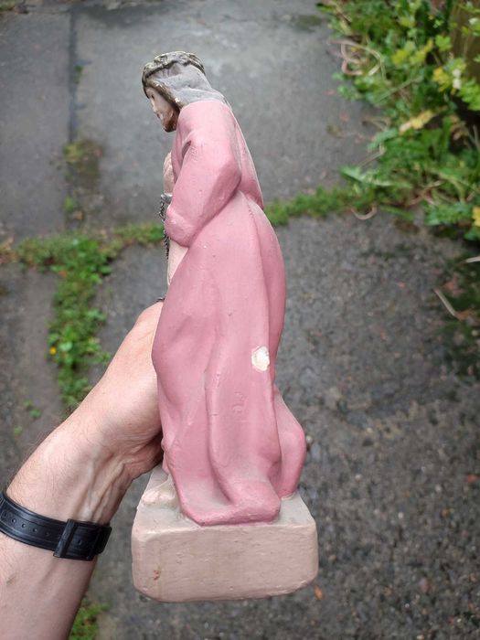 Stara  FIGURKA JEZUS - ŚWIĘTY - figura przedwojenna Kalwaria religijna