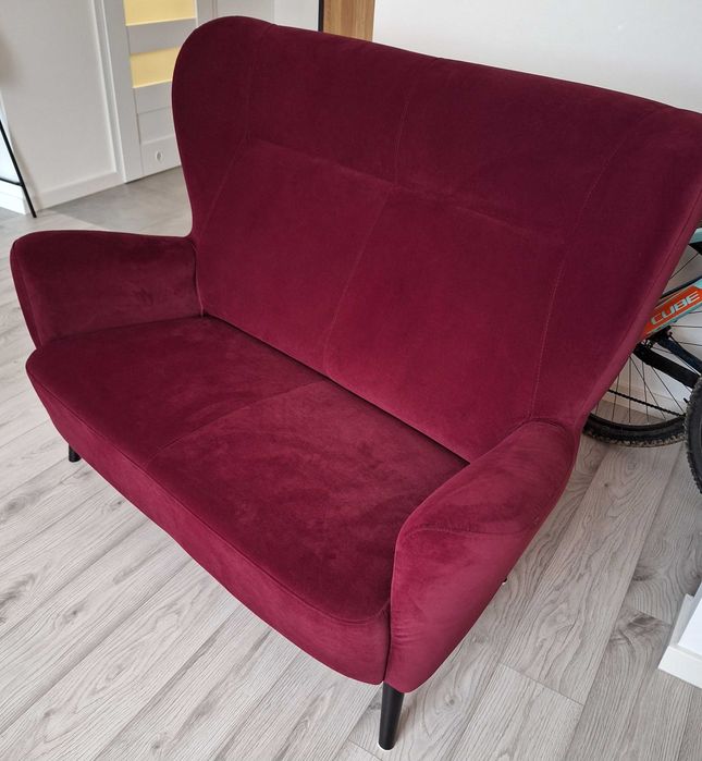 Sofa dwuosobowa, bordowa, NEXT, Agata Meble