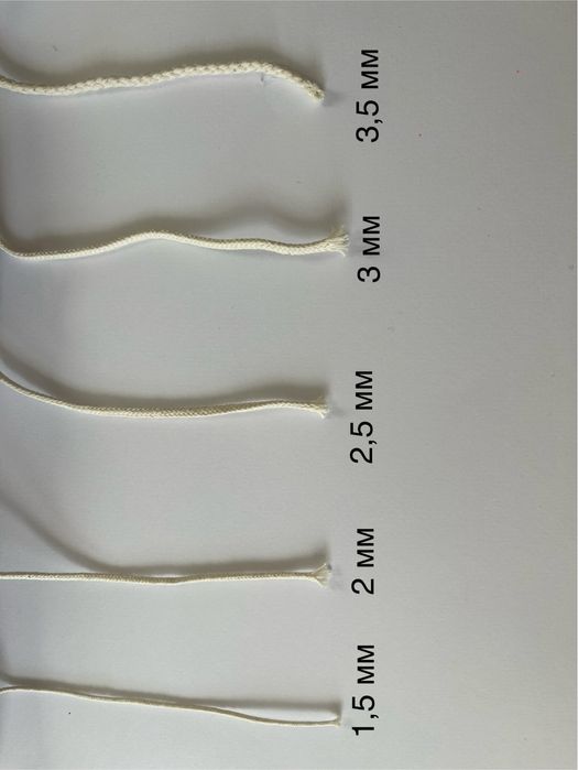 Нитка- гніт від 1 мм до 3.5 mm, 3 грн метр