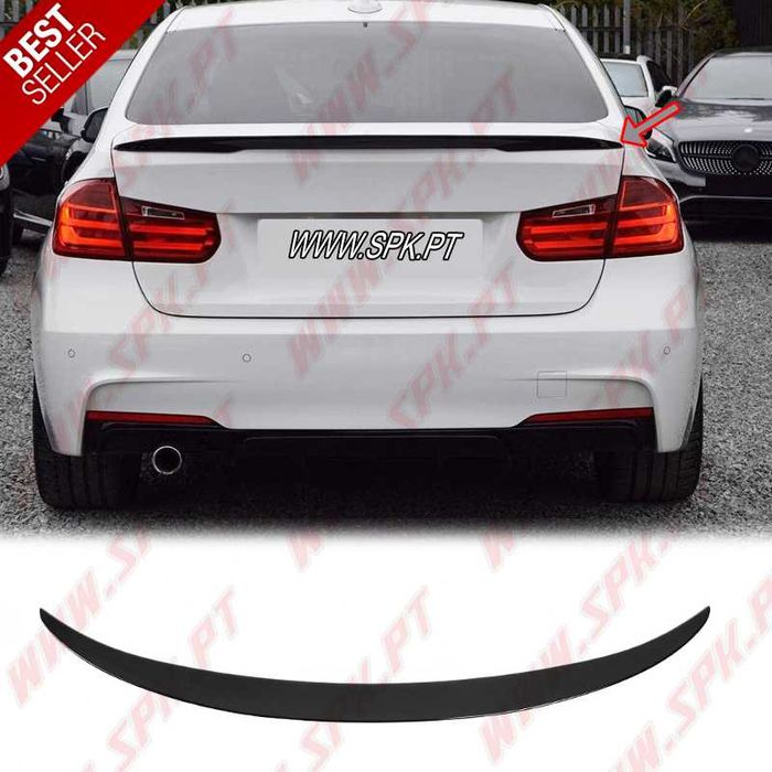 Spoiler / Aileron Traseiro - BMW F30 Sedan Look MP - Preto Brilhante