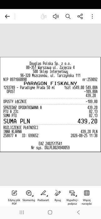 PRADA Paradigme Le Parfum/ Perfuma - nowa, 25.08.26