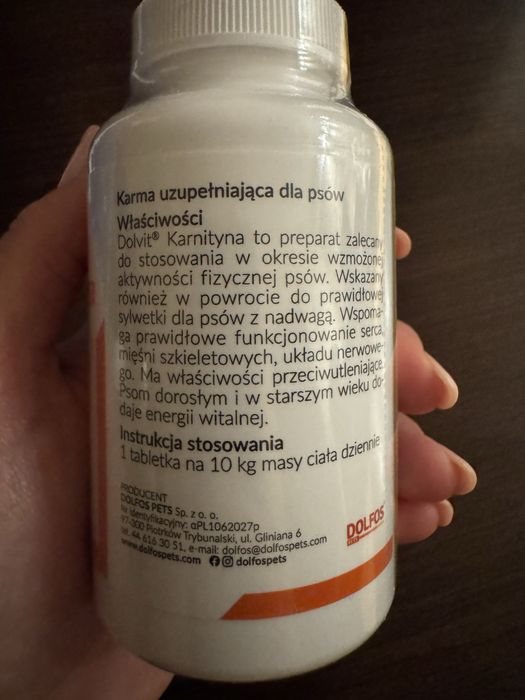 Dolvit Karnityna – tabletki dla psów, 90 tabletek