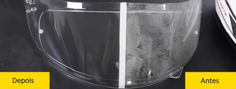 Pelicula anti embaciamento e anti gotas chuva para capacete mota NOVO