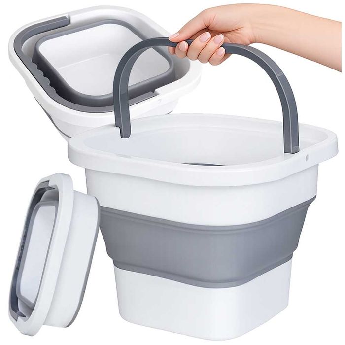 Wiaderko silikonowe 5 litrów składane turystyczne z rączką kempingowe 5l szybka wysyłka