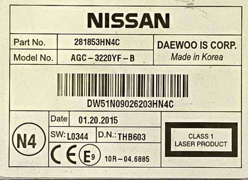 Rádio / Auto Rádio AGC-3220YF-B - NISSAN MICRA IV