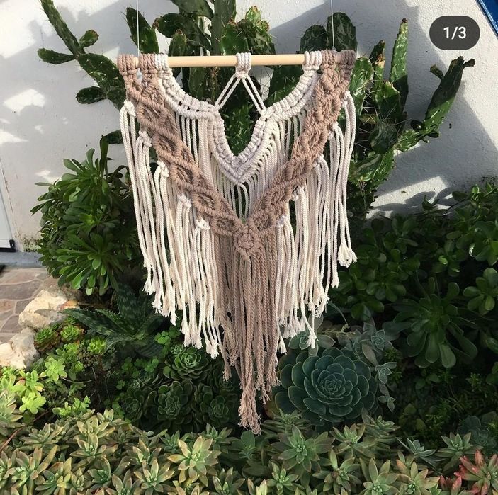 Painel macramé  30 x 60 cm