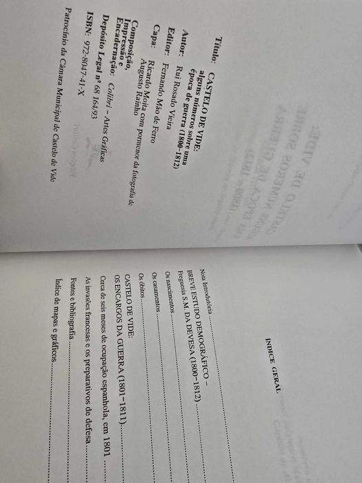 Castelo de Vide - Alguns Números sobre uma Época de Guerra