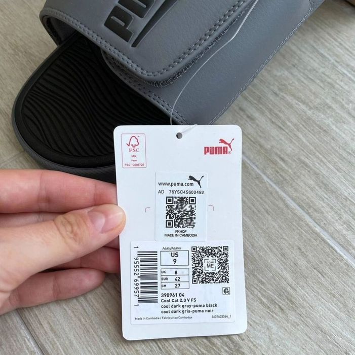 США! Чоловічі тапки Puma Cool Cat 2.0 V FS 390961-04 Оригінал! 40.5-41