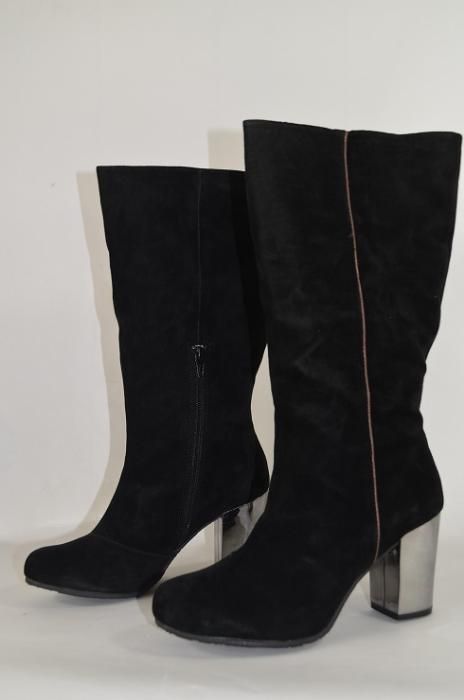 ZIGN KOZAKI DAMSKIE 100 % skora naturalna czarne 39