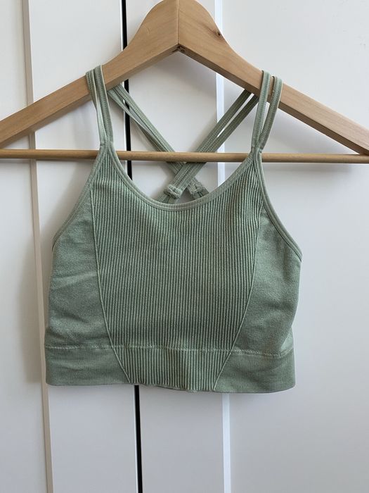 Stanik biustonosz sportowy S zielony Matcha latte