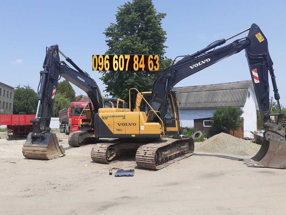 оренда послуги великого ГУСЕНИЧНОГО КОЛІСНОГО, МІНІ екскаватора 4 типи