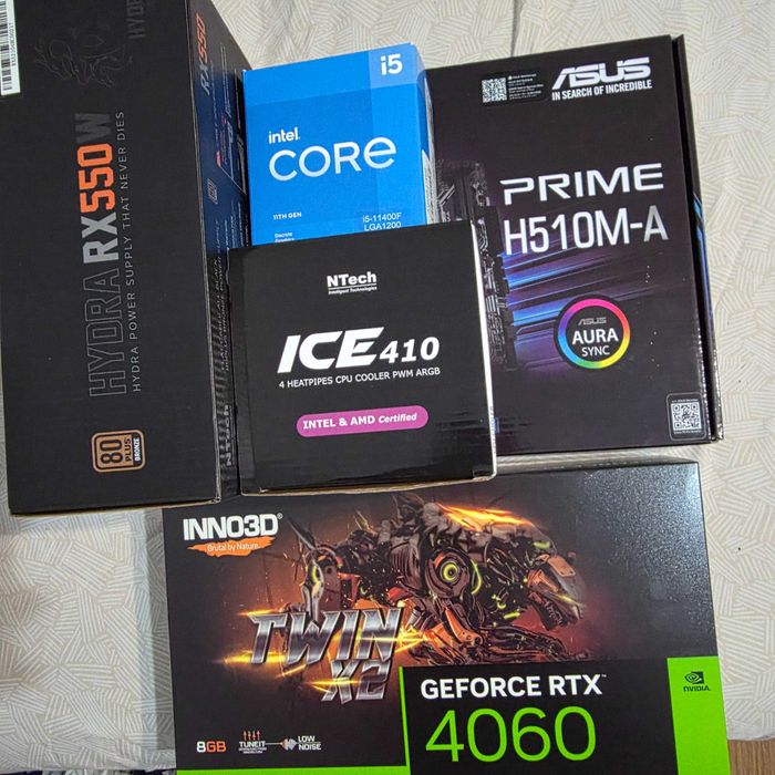 PC Gamer Intel 11400F - RTX4060 Inno - 1TB SSD 2'5