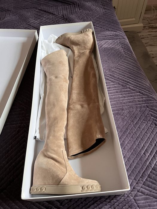 Casadei kozaki muszkieterki zamsz 35