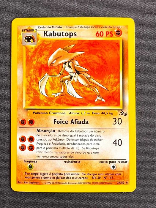 Kabutops Fossil Set 24/62 - Português (Wizards 1999)