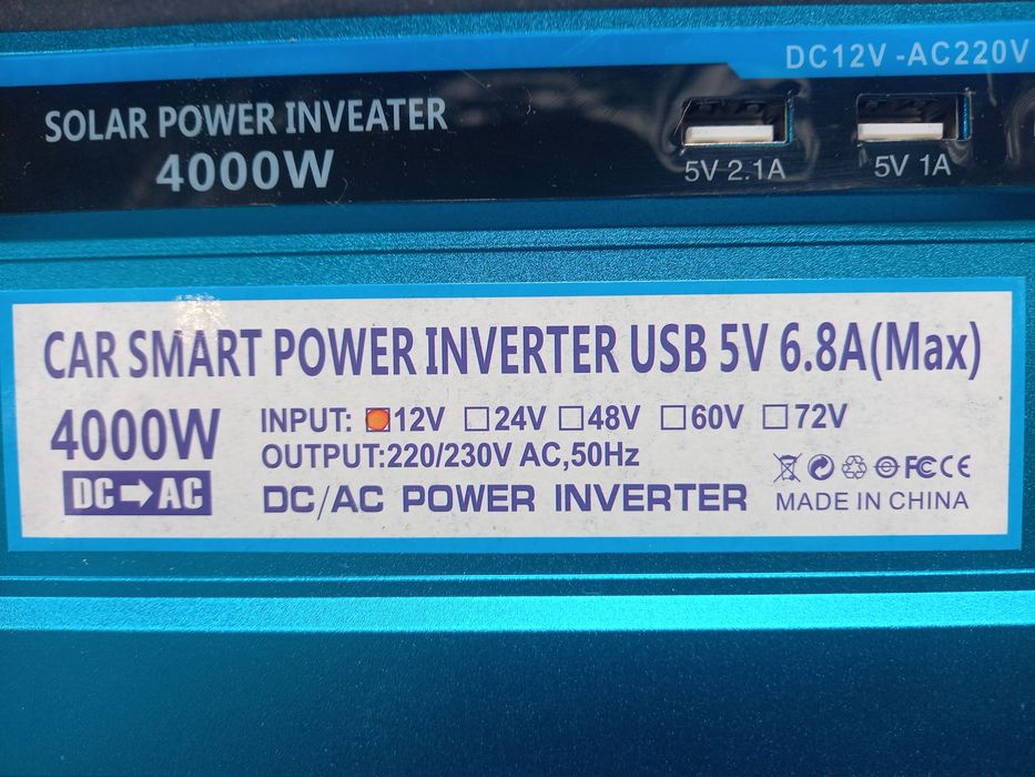 Przetwornica z 12V na 230V 1000W