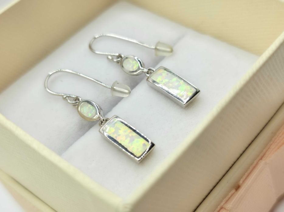 Srebrne kolczyki pr. 925 OPAL