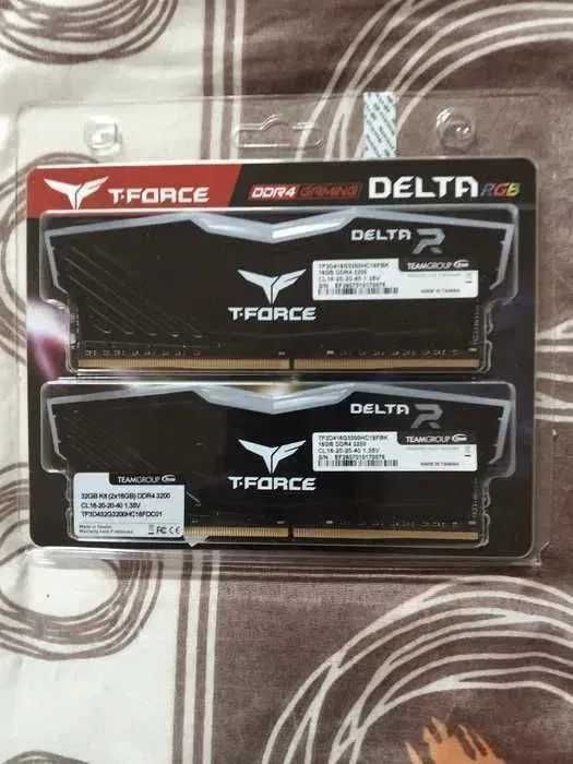 kit 32GB (2x16) DDR4 3200mhz t-force delta RGB - novas