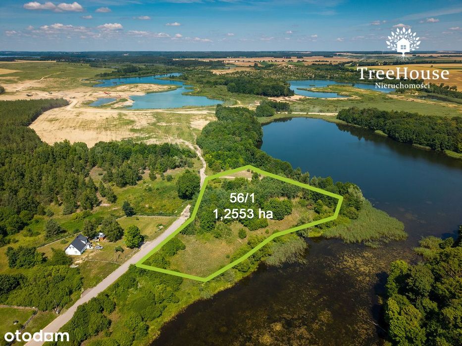 Działka inwestycyjna z linią brzegową - MPZP